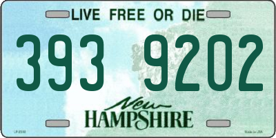 NH license plate 3939202