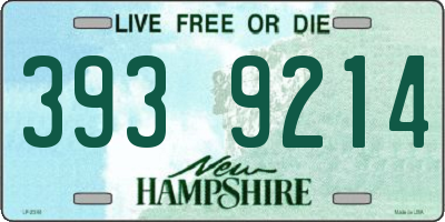 NH license plate 3939214