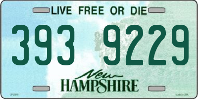 NH license plate 3939229