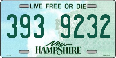 NH license plate 3939232