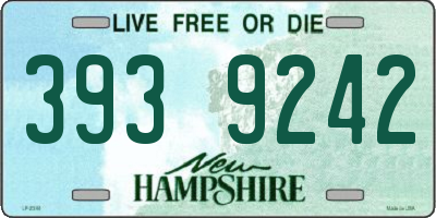 NH license plate 3939242