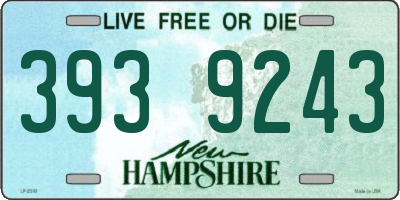 NH license plate 3939243