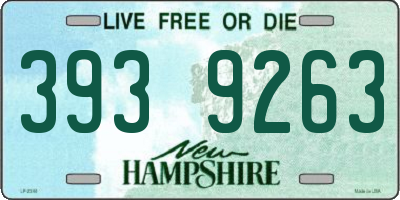 NH license plate 3939263