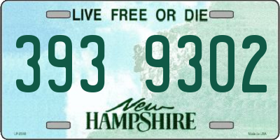 NH license plate 3939302