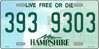 NH license plate 3939303
