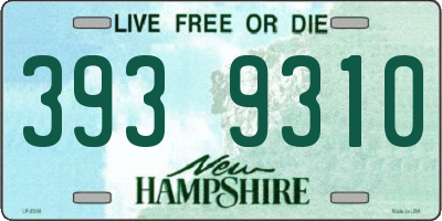 NH license plate 3939310