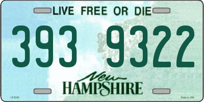 NH license plate 3939322