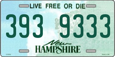 NH license plate 3939333