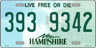 NH license plate 3939342