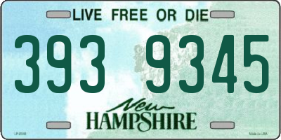 NH license plate 3939345
