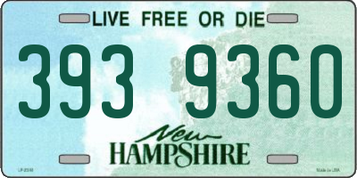 NH license plate 3939360