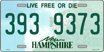 NH license plate 3939373