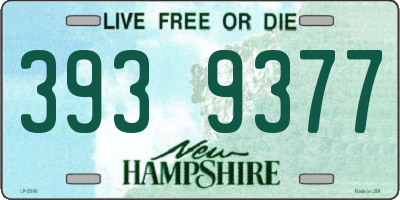 NH license plate 3939377