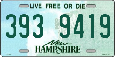 NH license plate 3939419