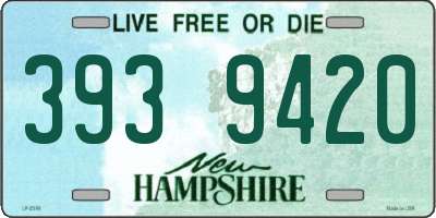 NH license plate 3939420