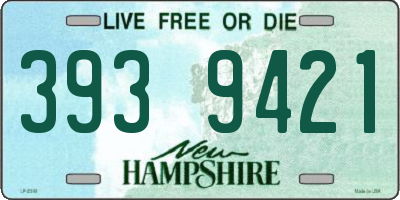 NH license plate 3939421