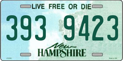 NH license plate 3939423