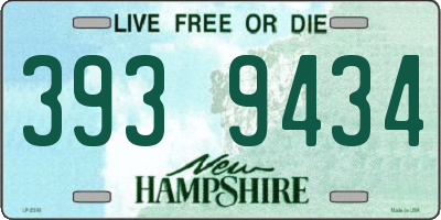 NH license plate 3939434