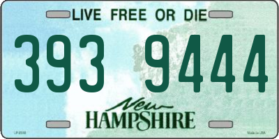 NH license plate 3939444