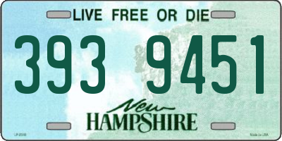 NH license plate 3939451