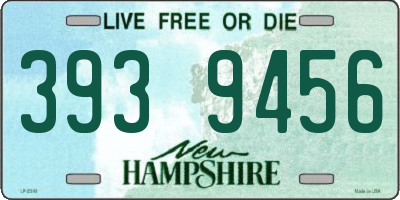 NH license plate 3939456