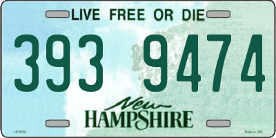 NH license plate 3939474