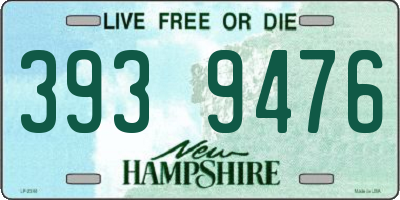 NH license plate 3939476