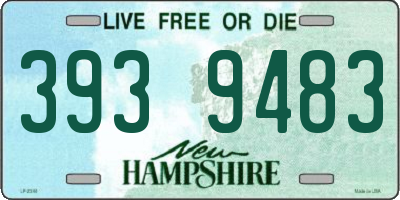 NH license plate 3939483