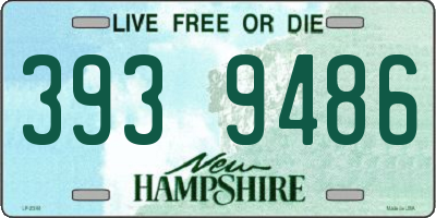 NH license plate 3939486