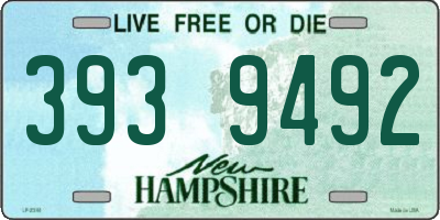 NH license plate 3939492