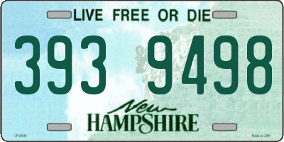 NH license plate 3939498