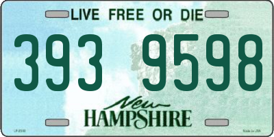 NH license plate 3939598