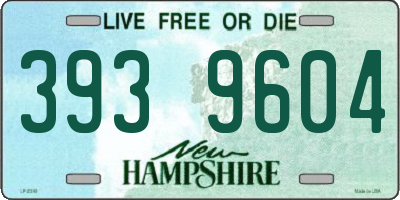 NH license plate 3939604