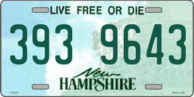 NH license plate 3939643