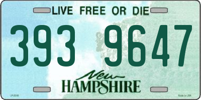 NH license plate 3939647