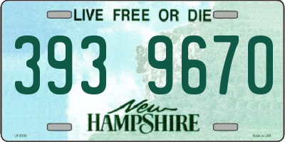 NH license plate 3939670