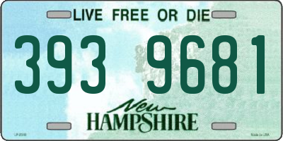 NH license plate 3939681