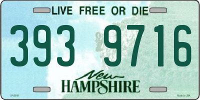 NH license plate 3939716