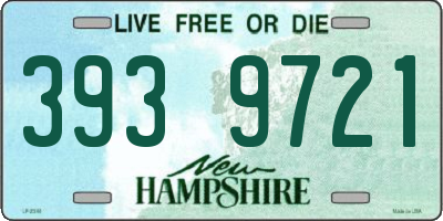 NH license plate 3939721
