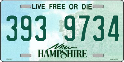 NH license plate 3939734