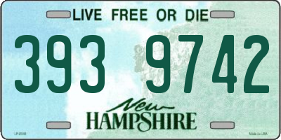 NH license plate 3939742