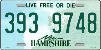 NH license plate 3939748