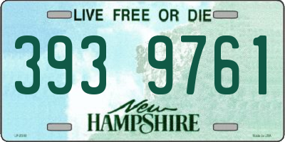 NH license plate 3939761