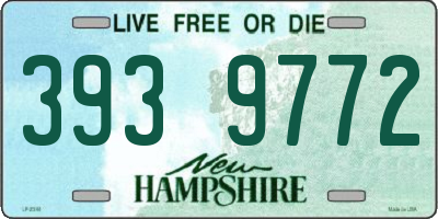 NH license plate 3939772