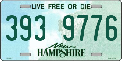 NH license plate 3939776