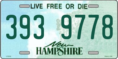 NH license plate 3939778