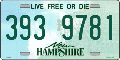 NH license plate 3939781