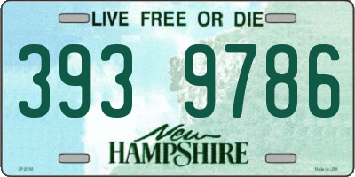 NH license plate 3939786