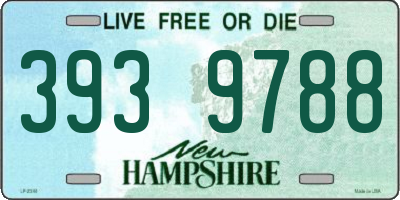 NH license plate 3939788