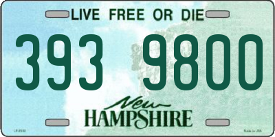 NH license plate 3939800